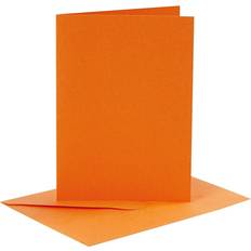 Creativ Company Brevkort m. kuvert 6 sæt Orange