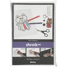 Peliculas Termocontraíbles Creativ Company Shrink Plastic Sheets, 20x30 cm, thickness 0,3 mm, matt transparent, 100 sheet/ 1 pack