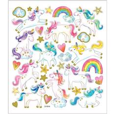 Guld Hobbymaterialer Creativ Company Stickers, enhjørninge, 15x16,5 cm, 1 ark