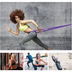Proiron Assisted Pull up Band Träningsband, 208 x 2,2 x 0,45 cm, Motståndsnivå: Lätt (18-31 kg) Gul, 100% naturlig latex