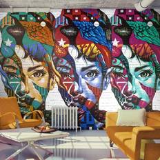 Tapeter Arkiio Fototapet Colorful Faces 250x175