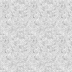 Contour Non-woven Tapet Marmor Chevron Kakel Vit 10mx52cm