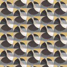 Galerie Elle Decoration Geometric Black Gold Cream Wallpaper