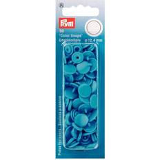 Prym Color Snaps Trykknapper Plast Rund Stål Blå 12,4mm 30 stk