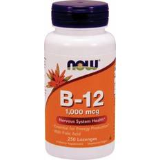 Vitamins & Supplements NOW Vitamin B-12 1000mcg/250 Lozenges Vitamin B12