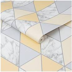 Sublime Marble Geo Yellow Wallpaper