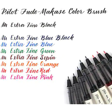 Bruna Penselpennor Pilot Brushliner Fude-Makase brun