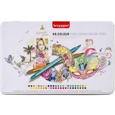 Royal Talens Bruynzeel Creatives Fineliner Brushpen Set 48 Colors