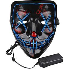 Film & TV Masken El Wire Purge LED Mask Blue