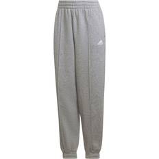 Adidas Women's Essentials Studio Fleece Joggers - Medium Grey Heather/White