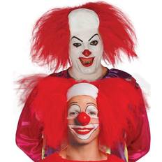 Circus & Clowns Korte Pruiken Fiestas Guirca Horror killer clownspruik voor volwassenen Halloween rood