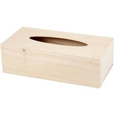 Creotime boîte à mouchoirs en bois décorative