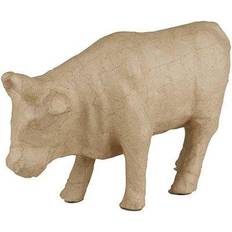 Beige DIY Creativ Company Cow, H: 15 cm, L: 23 cm, 1 pc