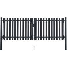 Grey Gates vidaXL Double Door Fence Gate 146352 306x175cm