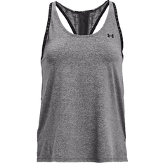 Klær Under Armour Knockout Mesh Back Tank Top Women - Jet Gray Light Heather/Black