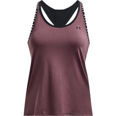 Klær Under Armour Knockout Tank Top Women - Ash Plum/Black