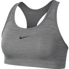 Bras Nike Dri-Fit Swoosh 1-Piece Pad Sports Bra - Smoke Grey/Pure/Black