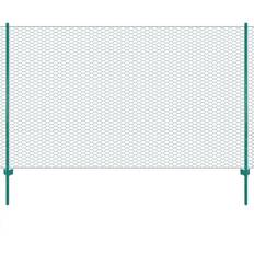 vidaXL Wire Mesh Fence with Posts