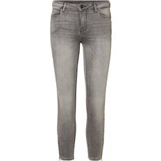 Noisy May Kimmy Cropped Normal Waist Skinny Fit Jeans - Light Grey Denim