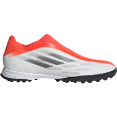 Chaussures de football adidas X Speedflow.3 Laceless Turf - Cloud White/Iron Metallic/Solar Red