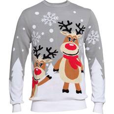 Gråa - Jultröjor Jule Sweaters Den Cute Sweater Unisex - Grey