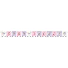 Creative Party guirlande Unicorn junior 215 cm pap pink/lilla