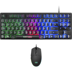 De membrana - Sin teclado numérico (TKL) Teclados Mars Gaming MCPTKLES 3200 dpi RGB Negro (Español)