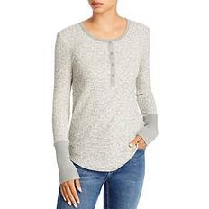 Splendid Forever Henley Top - Charcoal Leo
