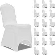 Polyester Housses de chaise vidaXL Stretch 18-pack Housse de chaise Blanc