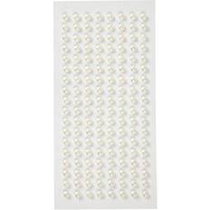 Creativ Company Halv-pärlor, vit, Dia. 5 mm, 144 st. 1 förp