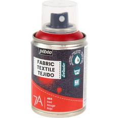 Rouge Peintures en spray Pebeo Pébéo Fabric Paint Spray for Textiles 7A Spray Natural and synthetic fabrics Water-based Solvent-free Permanent Fabric Dye Machine-Washable Spray Paint for textile design Red