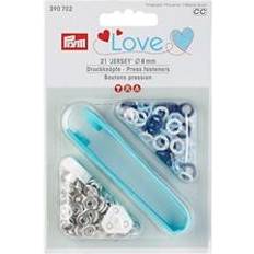 Prym Love Press Fasteners Jersey Brass 8 mm, Metal, Blue, 14 x 9.3 x 2.5 cm