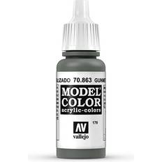 Grigio Pitture acriliche Vallejo AV Model Color 17ml Metallic Gunmetal Grey (VAL863)