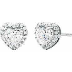 Argent Boucles d'oreilles Michael Kors Brilliance Heart Cluster Stud Earrings - Silver/Transparent