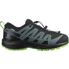 Walking shoes Salomon Junior XA PRO V8 Climas - Black/Black/Green Gecko