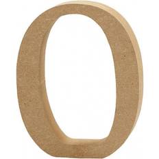 Bruin Doe-het-zelf Creotime Number, 0, H: 8 cm, thickness 1,5 cm, 1 pc