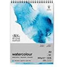 Vandbaseret Akvarelpapir Winsor & Newton Water colour pad spiral 300g A3 12pages