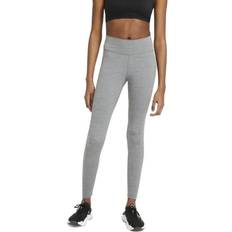 Nike Dri-FIT One Malla Mujeres Women's Mid-Rise Leggings - Iron Grey/Htr/White