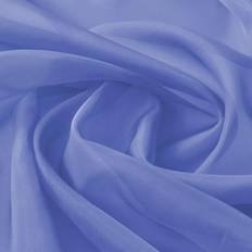 Telas vidaXL Voile Tela Azul, Blanco