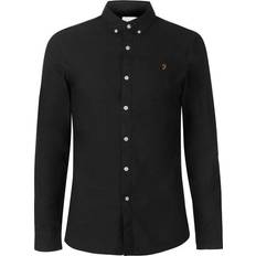 Brewer Slim Fit Organic Cotton Oxford Shirt - Black