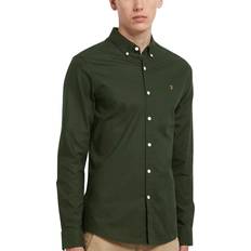 Brewer Slim Fit Organic Cotton Oxford Shirt - Dark Green