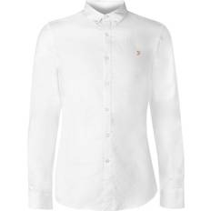 Brewer Slim Fit Organic Cotton Oxford Shirt - White