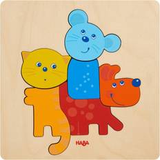 Tiere Steckpuzzles Haba Wooden Puzzle Pets 6 Pieces