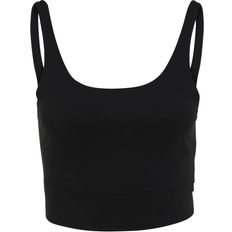 Svarte - Yoga Singleter Nike Yoga Luxe Infinalon Crop Top Women - Black/Dark Smoke Grey