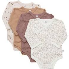 V-udskæring Bodyer Børnetøj Pippi Wrap Body 4-pack - Burlwood (4760-433)