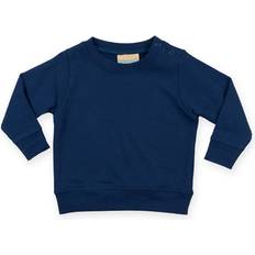 Larkwood Baby's Crew Neck Sweatshirt with Shoulder Poppers - Navy