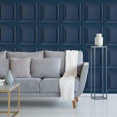 Blueberry Wood Panelling Wallpaper
