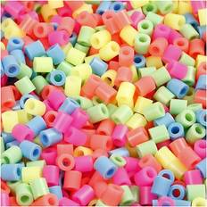 Crafts Nabbi Fuse Beads, size 5x5 mm, hole size 2,5 mm, medium, pastel colours, 1100 asstd. 1 pack