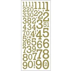 Focus Glitterstickers Guld Numbers
