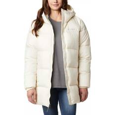 Columbia Puffect Mid Hooded Jacket - Chalk